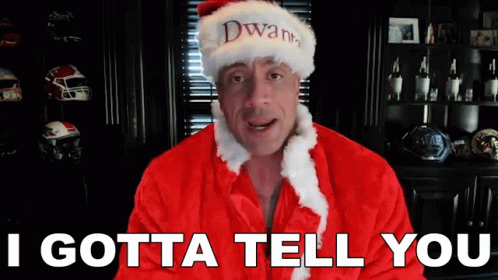 Santa Hat Robe Man Says I Gotta Tell You
