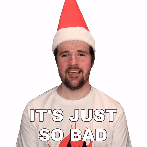Santa Hat Too Bad GIF
