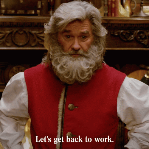 Santa Let's Get Back To Work GIF