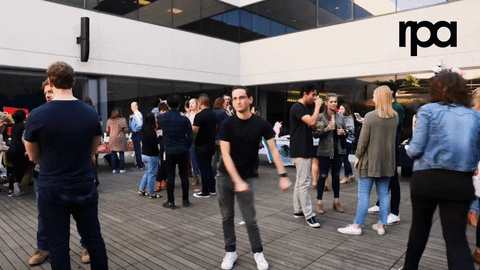Santa Monica Dance Flossing GIF