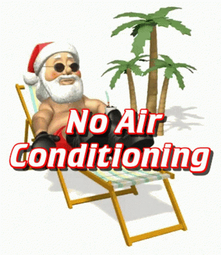 Santa No Air Conditioning GIF