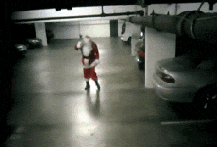 Santa Passed Out GIF