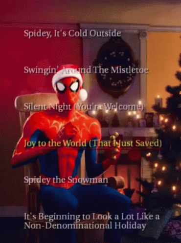 Santa Spider Man Christmas Meme GIF