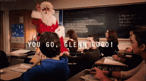 Santa Suit Man In Classroom You Go Glenn Coco GIF