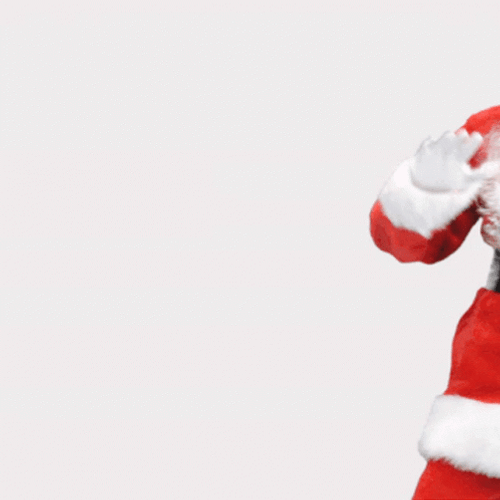 Santa Waving Hello GIF