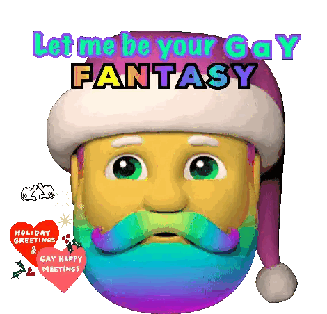 Santa With Rainbow Beard Says Let Me Be Your Gay Fantasy