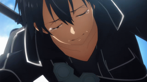 Sao Anime Kirito Crying Shed Tears GIF