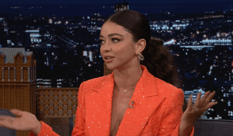 Sarah Hyland On Fallon Tonight Not Sure GIF