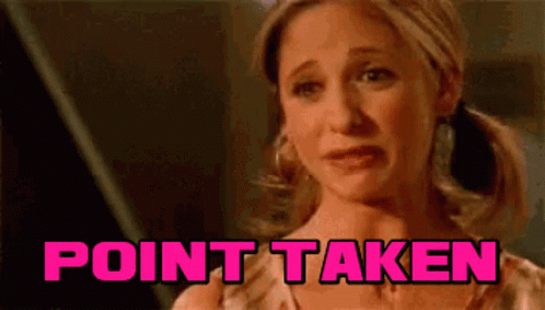 Sarah Michelle Gellar Point Taken GIF