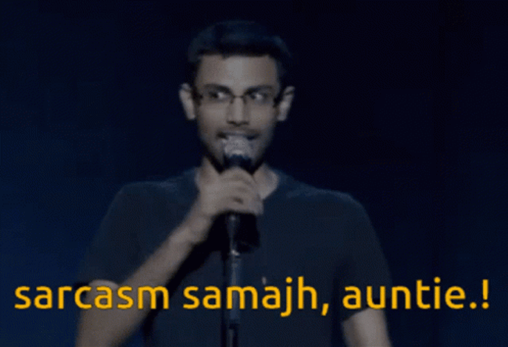 Sarcasm Auntie Stand Up Comedy  GIF