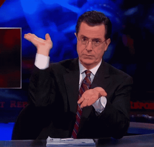 Stephen Colbert Unsatisfied Sarcastic Clap GIF