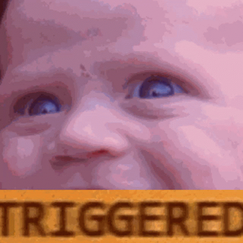 Sarcastic Baby Smile Triggered Meme GIF