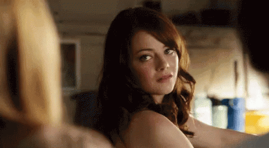 Sarcastic Emma Stone GIF