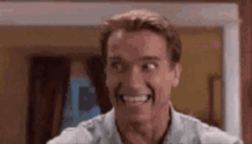 Sarcastic Laugh Crazy Arnold Schwarzenegger GIF