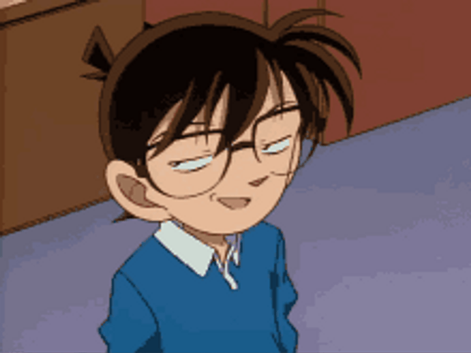 Sarcastic Laugh Detective Conan Anime GIF