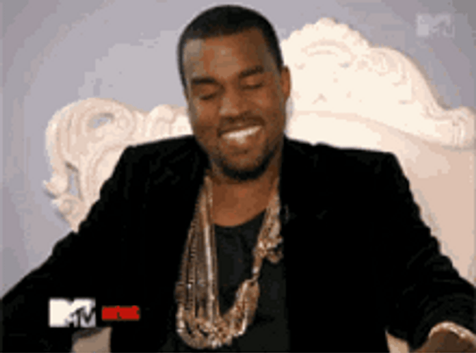 Sarcastic Laugh Kanye West Mixed Feelings Mtv GIF