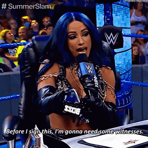 Sasha Banks Before I Sign This GIF