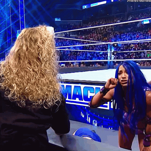 Sasha Banks Insulting Enemy Cry Baby GIF