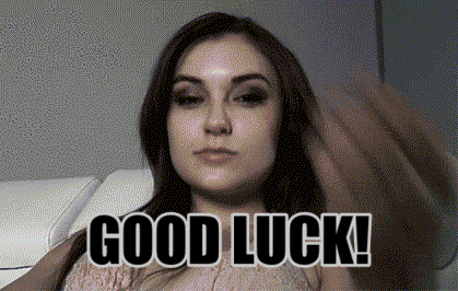 Sasha Grey Good Luck Meme GIF