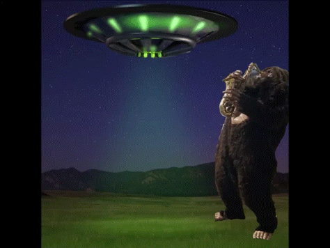 Sasquatch Bigfoot Saxophone Alien GIF