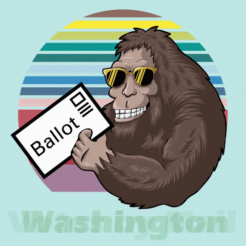 Sasquatch Voting Election Art GIF