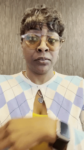 Sassy Black Lady Clutch Pearls GIF