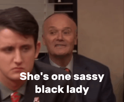 Sassy Black Woman in Suit