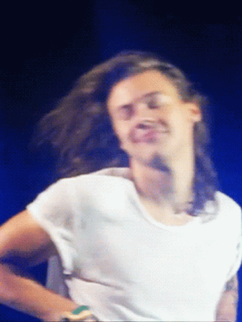 Sassy Harry Styles Waving Long Hair GIF