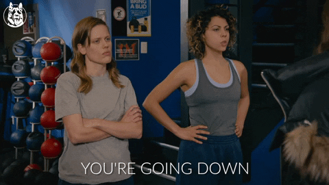Sassy Irritated Ladies You're Going Down GIF