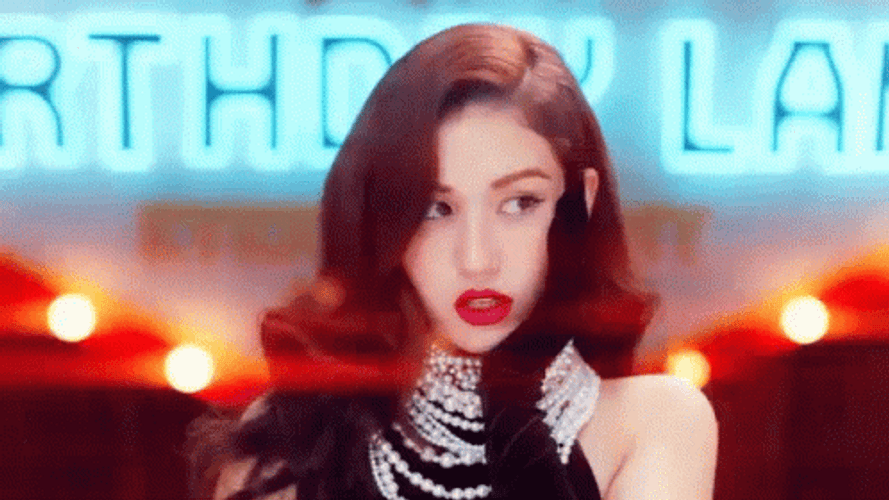 Sassy Jeon Somi Touching Face GIF