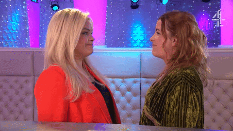 Sassy Ladies Playing Rock Paper Scissors GIF