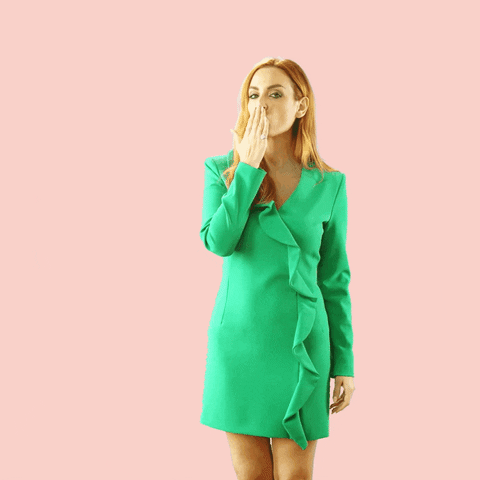 Sassy Lady Flying Kiss GIF