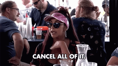 Sassy Lady Says Cancel All Of It GIF
