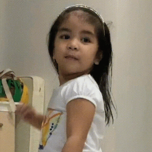Sassy Little Girl Waving Hair GIF