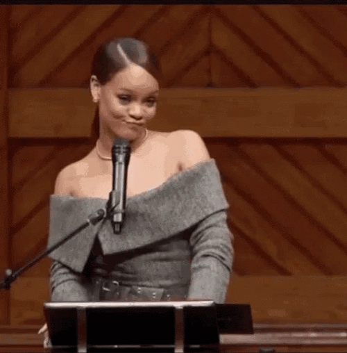 Sassy Rihanna On Ponytail Hair GIF