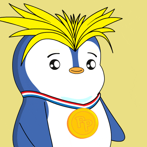 Sassy Rizzler Pudgy Penguin Winks GIF