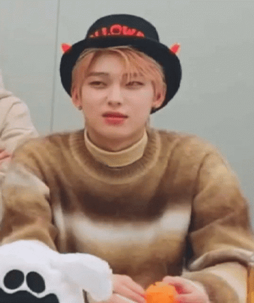 Sassy Sunoo Wearing Halloween Hat GIF