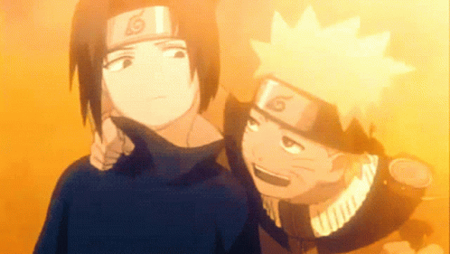 Sasuke Naruto Friendship GIF