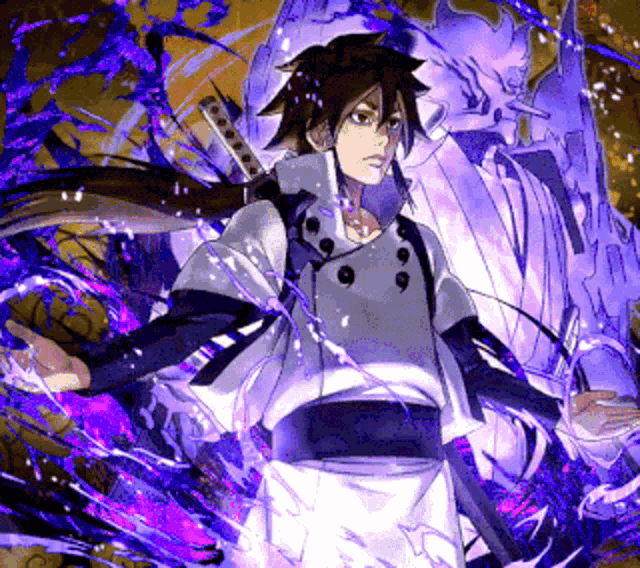 Sasuke Pfp Purple Sword Of Kusanagi GIF