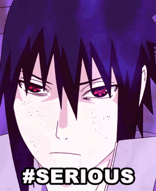 Sasuke Serious Face GIF