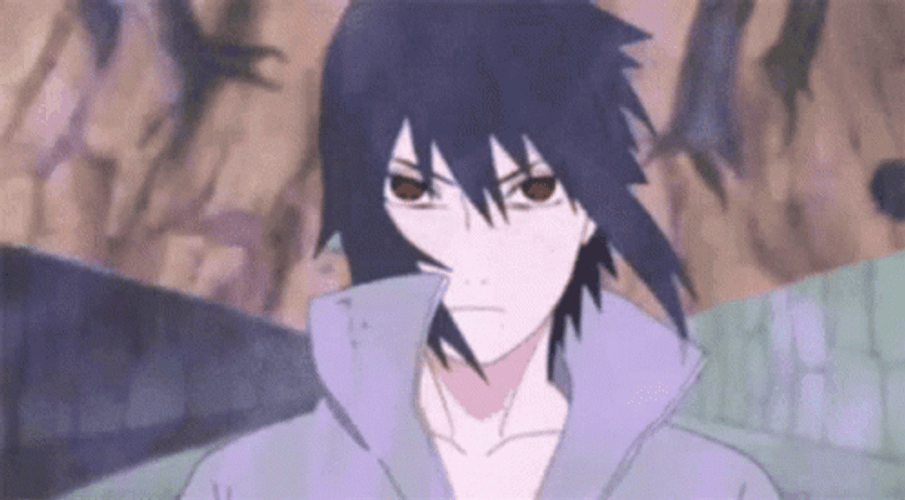 Sasuke Sharingan Serious Fierce Stare GIF