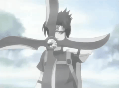 Sasuke Uchiha Flying Up GIF