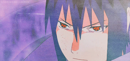 Sasuke Uchiha Scary Red Eyes GIF