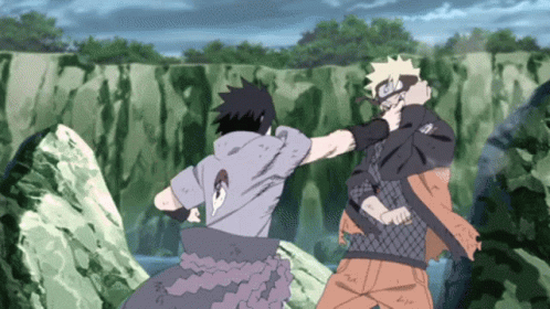 Sasuke Vs Naruto Hand Signs GIF