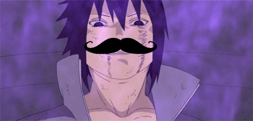Sasuke With Mustache GIF