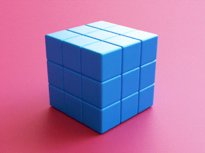 Satisfying 3d Cube GIF