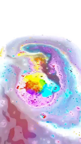 Satisfying Colorful Bath Bomb Swirl GIF
