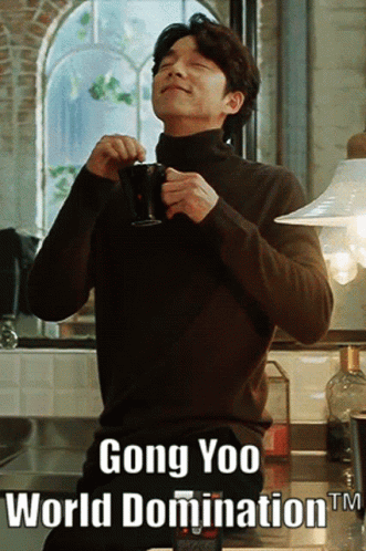 Satisfying Happy Gong Yoo World Domination GIF