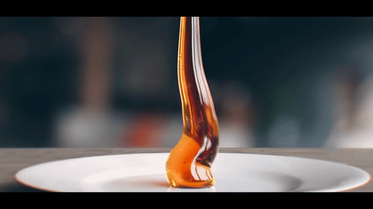 Satisfying Honey Being Poured On A Plate GIF