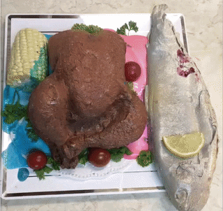 Satisfying Slime Chicken Feast GIF